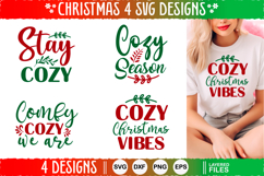 4 Christmas SVG Designs, Christmas SVG Cut file design Product Image 1