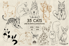 Cats line art collection Svg Png Eps Product Image 1