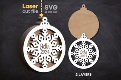 Christmas Ornament SVG laser cut file for Glowforge Product Image 2