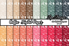 coffee digital papers, Coffee pattern, Coffee background Product Image 1