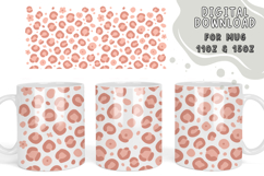 Pink Leopard Mug Wrap Soft Animal Print Boho Minimal Product Image 1