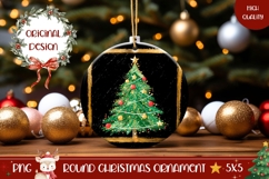 Black Christmas Ornament PNG, Christmas Tree Ornament Design Product Image 1