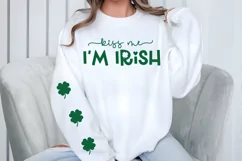 Kiss me I'm Irish, St. Patrick's Day Sleeve SVG Design Product Image 2