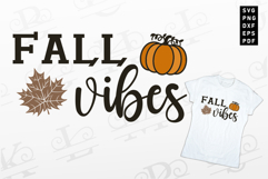Fall vibes SVG, Maple leaf pumpkin T shirt SVG Designs Product Image 1