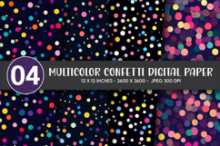Multicolor Confetti Digital Paper Product Image 1