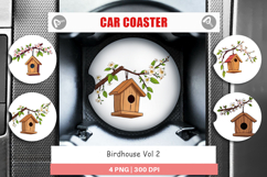 Car Coaster Spring Birdhouse Product Image 1
