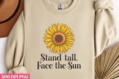 Stand Tall, Face the Sun PNG, Sunflower Quote Collection Cli Product Image 2