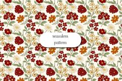 Vintage Floral Seamless Pattern, Cottagecore Flower JPG Product Image 1