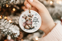 Reindeer My First Christmas 2025 Ornament PNG Product Image 1