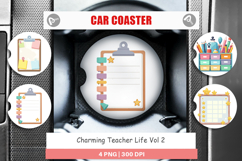 Car Coaster Teacher Life Charm Product Image 1