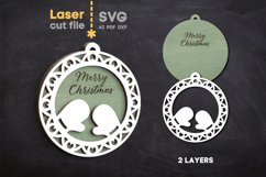 Mittens Christmas Tree Toy SVG laser cut file for Glowforge Product Image 2