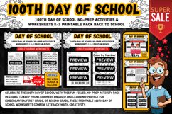 100th Day of School Worksheets Activities For Kids Product Image 1