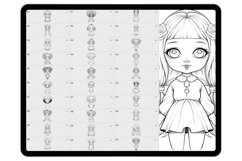 60 Procreate Chibi Girls Stamp Brushes Product Image 5