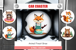 Car Coaster Animal Finest Brew Product Image 1