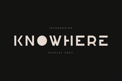 Knowhere Modern Geometric Display Font Product Image 1