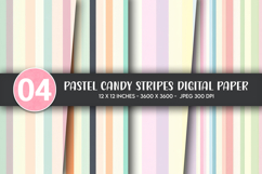 Pastel Candy Stripes Digital Paper Product Image 1