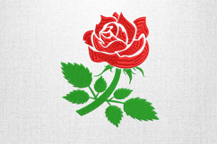 Curved Red Rose Embroidery Design File Product Image 1