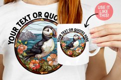 Puffin Floral Sublimation Bundle| Stained Glass Sublimatio Product Image 2