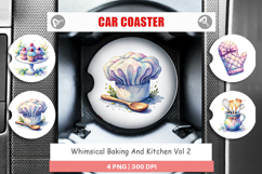 Baking Queen Kitchen Car Coaster Product Image 1