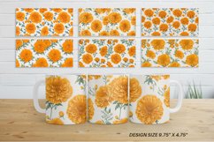 Mug sublimation design with Marigold Flowers Product Image 2