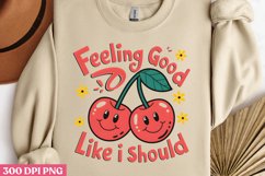 Feeling Good Like PNG, Retro Positive Sublimation PNG Product Image 2