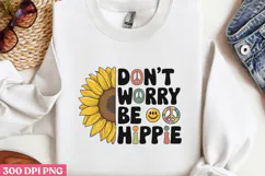 Don t worry, bee a hippie PNG, Sunflower Sublimation PNG Product Image 2