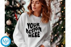 Gildan 18000 Christmas Mockup , Christmas Sweater Mockup Product Image 1