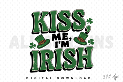 Kiss Me I&#039;m Irish Sublimation PNG Product Image 1
