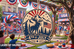 4th Of July laser cut SVG - Laser Cut Design Product Image 1