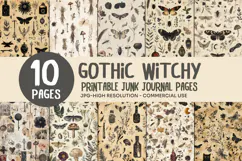 Botanical Gothic Junk Journal Pages Product Image 1