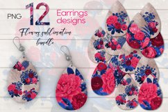 Vintage flowers design | Sublimation Teardrop Earring bundle Product Image 1