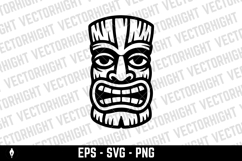 Traditional polynesian tiki idol. Illustration of tribal tik Product Image 1