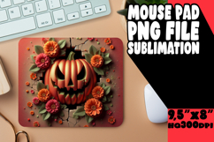 Enchanted Desk Pad PNG Style, 3D Pumpkin Product Image 1