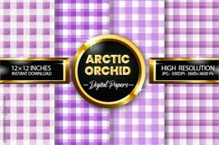 Arctic Orchid Gingham Digital Papers 04 Variations Product Image 1