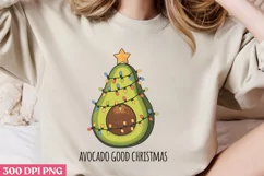 Avocado Good Christmas PNG, Avocado Sublimation PNG Product Image 2