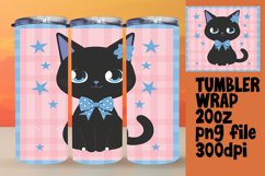 Adorable Watercolor Cat Tumbler Wrap Design Product Image 1