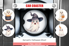 Car Coaster Sarcastic Halloween Ghost Product Image 1