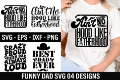 Funny Dad SVG Design - Crazy Proud Cheer Dad Always Loud Product Image 1