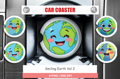 Car Coaster Smiling Earth Product Image 1