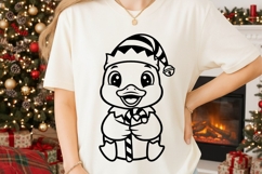 Funny Christmas Duck Svg, Holiday Cute Festive Duck Svg. Product Image 2