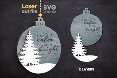 Christmas Ornament SVG laser cut file for Glowforge Product Image 2