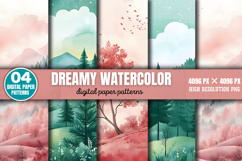 Dreamy Watercolor Background Bundle PNG Product Image 2