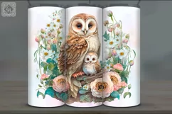 Cute Owl Tumbler Sublimation, 20 oz Seamless Tumbler Wrap Product Image 4