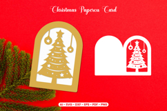 Christmas Card Paper cut SVG - Christmas Papercut Product Image 1
