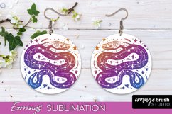 Boho Mystical Round Earrings Sublimation, Celestial Earrings Product Image 1