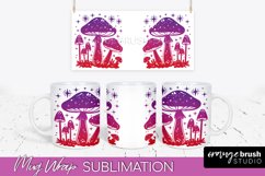 Celestial Mug Wrap PNG, Boho Mystical Coffee Mug Sublimation Product Image 1