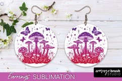 Boho Mystical Round Earrings Sublimation, Celestial Earrings Product Image 1