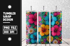 Hibiscus 20oz Tumbler Wrap Sublimation Product Image 1