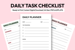 Daily Planner Printable A4, KDP interior Product Image 1