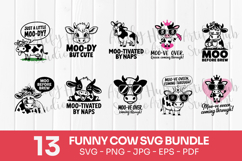 Funny Cow SVG, Cow Quote PNG, Cow Quote SVG PNG EPS PDF JPG Product Image 1